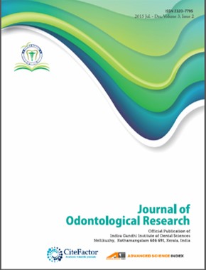 J Odontol Res 2014 Volume 2 Issue 1
